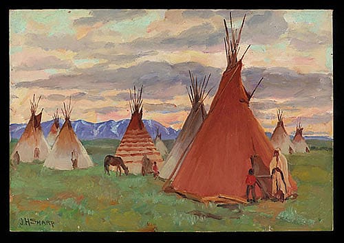 Blackfeet Tipis, Glacier Park, Montana